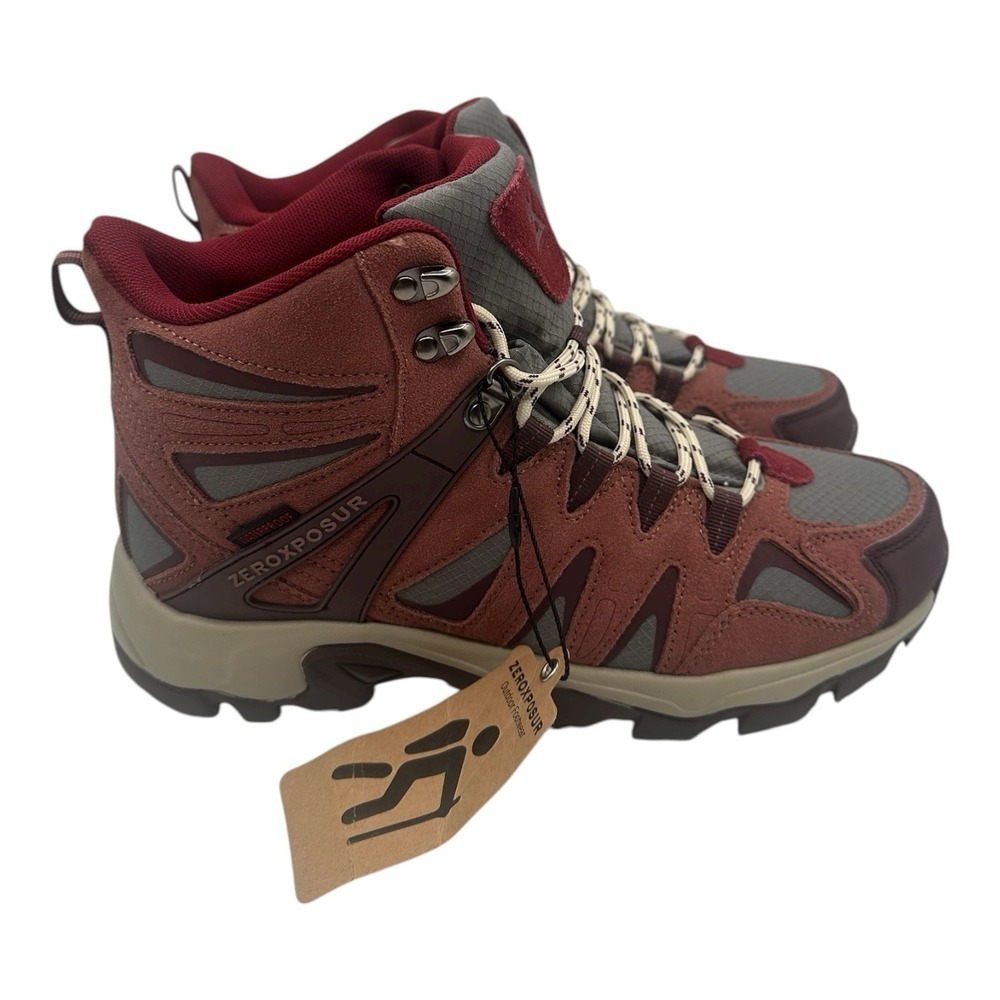 ZeroXposur Colorado Mid Hiking Boots Women Sz 11 Rose Red Lace Up Waterproof NWT